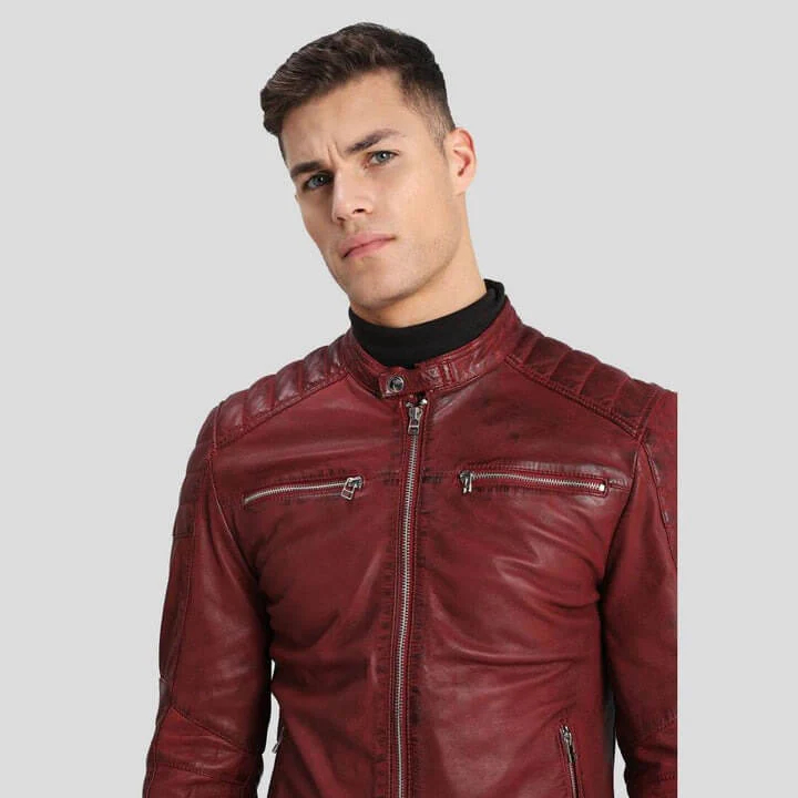 BenRedBikerLeatherJacket 199.99